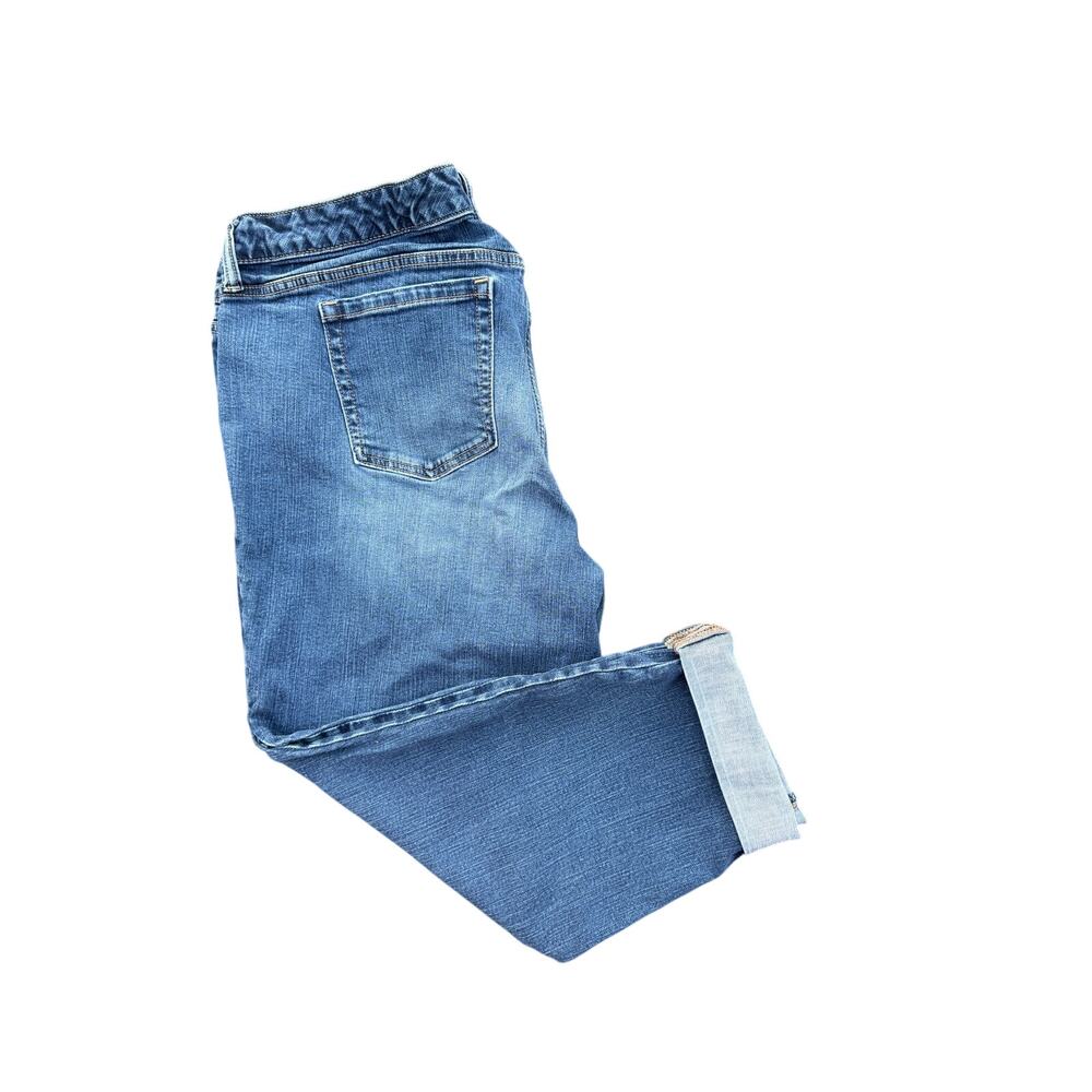 Torrid First At Fit Boyfriend Jeans Size 20 Cuffed Stretch Distressed Denim